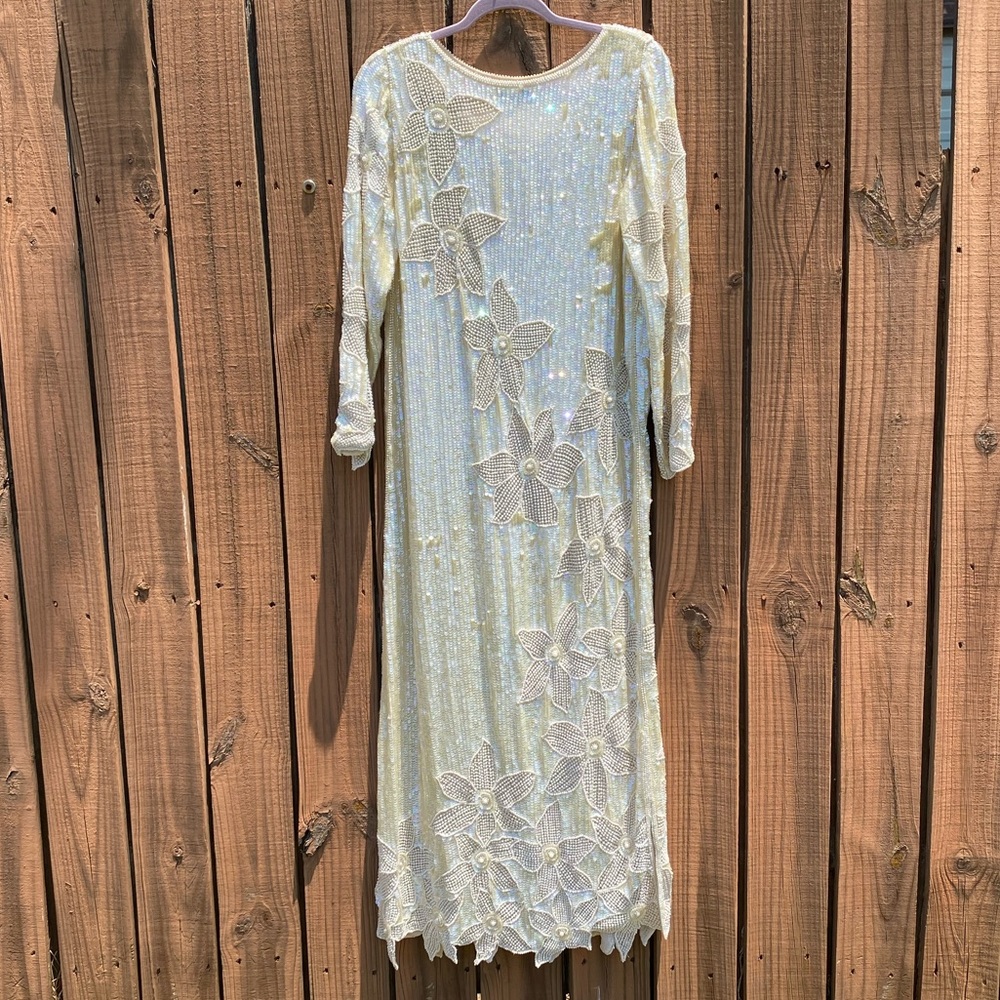 Rina Z vintage 80’s gala gown. Sz M. Absolutely gorgeous.   100% pure silk.